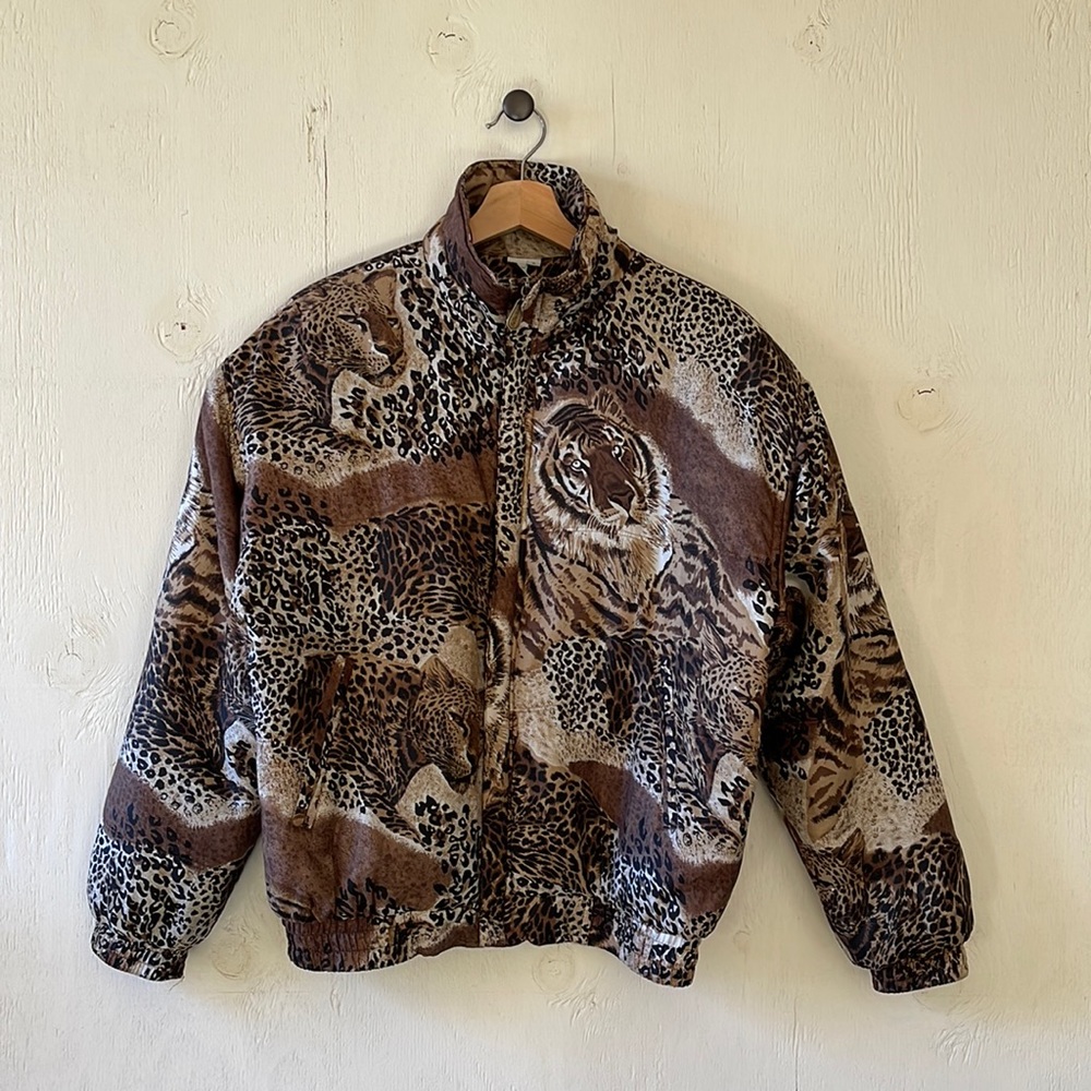 Fuda International Animal Print Silk Jacket